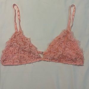 Free People Pink Floral Bra. Size Medium